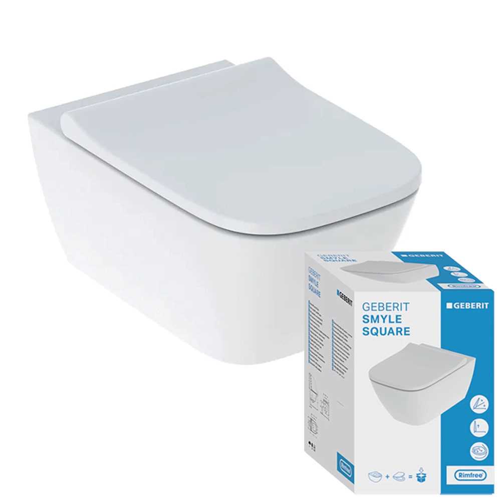 SET - Wc solja konzolna GEBERIT - SMYLE SQUARE sa softclose daskom [500.683.00.2]